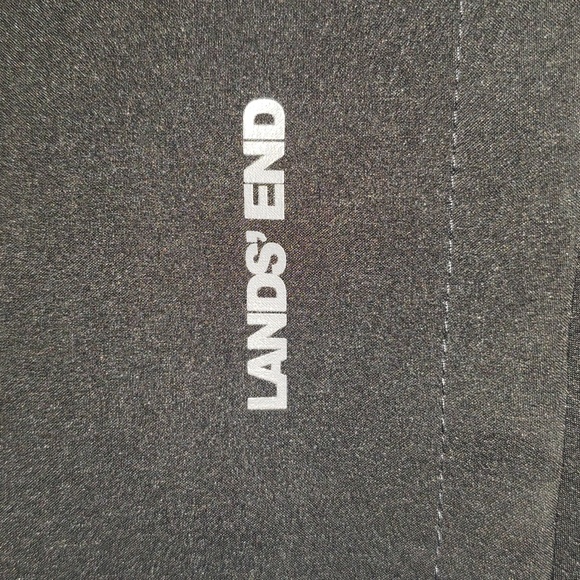 Lands' End Hooded Black Rain Jacket - Picture 14 of 15